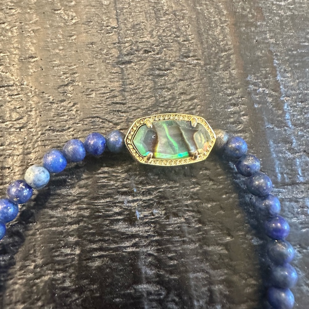 Kendra Scott Beaded Elaina Bracelet Gold and Abalone - Picture 2 of 4